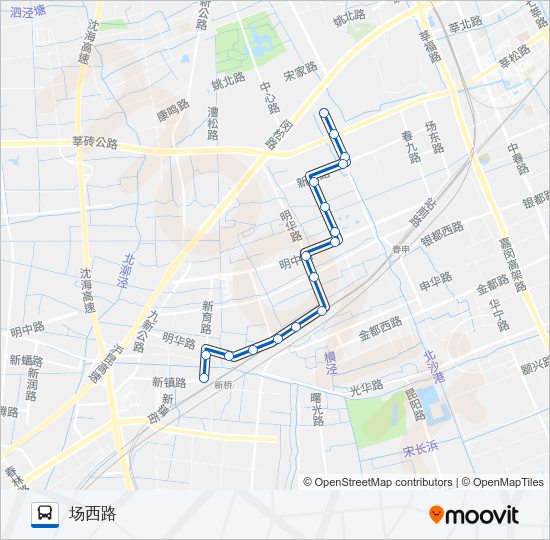 公交松江51路的线路图