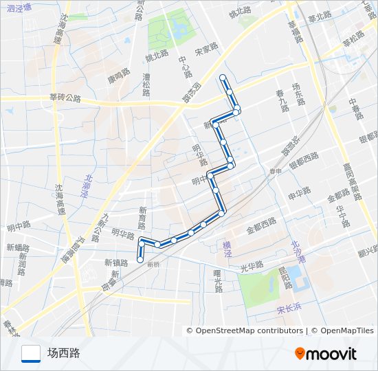 公交松江51路的线路图