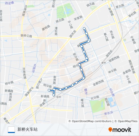 公交松江51路的线路图