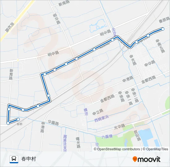 公交松江52路的线路图