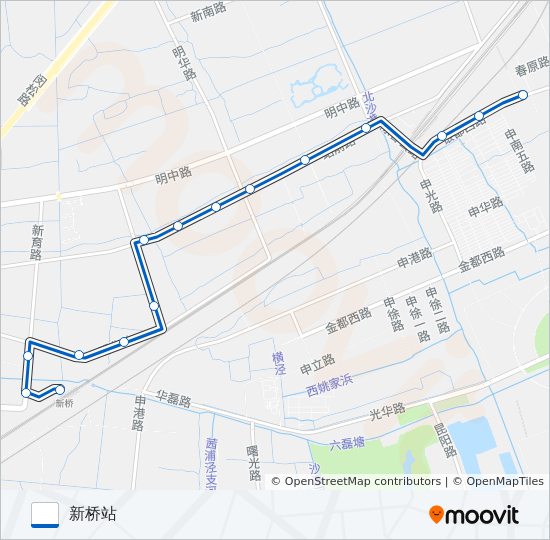 公交松江52路的线路图