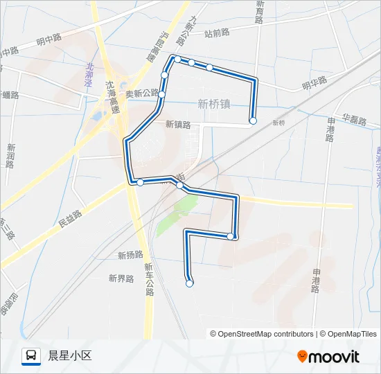 公交松江53路的线路图