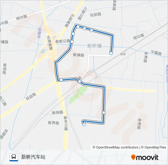 公交松江53路的线路图