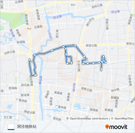 公交松江56路的线路图