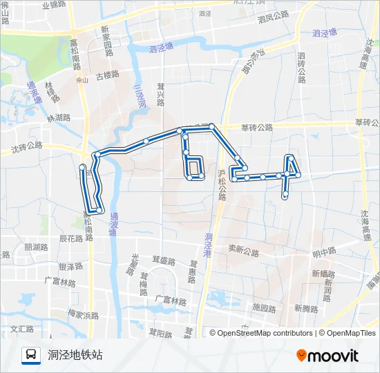 公交松江56路的线路图
