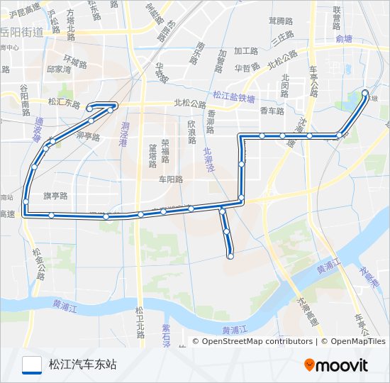 公交松江60路的线路图