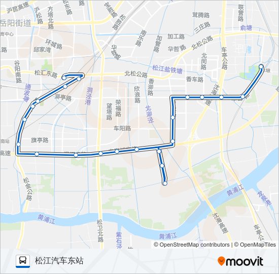 公交松江60路的线路图