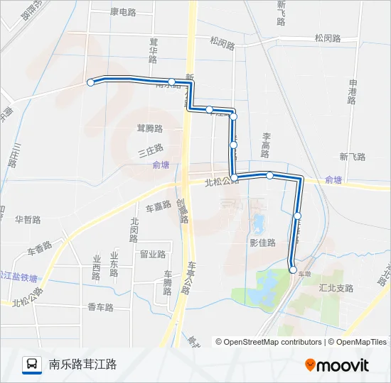 公交松江61路的线路图