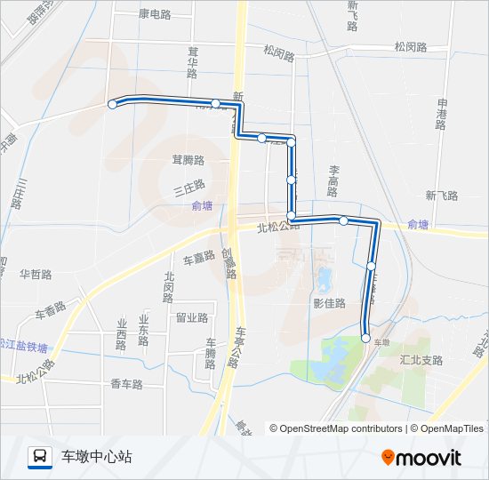 公交松江61路的线路图