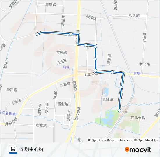 公交松江61路的线路图