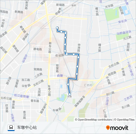 公交松江63路的线路图