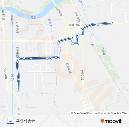 公交松江65路的线路图
