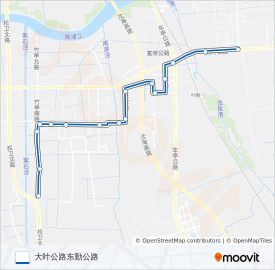 公交松江65路的线路图