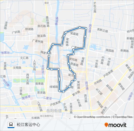 公交松江66路的线路图