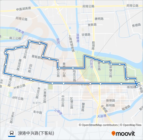 公交松江70路的线路图