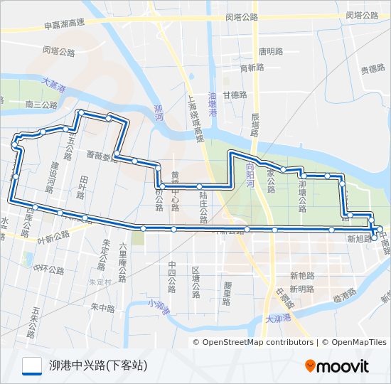 公交松江70路的线路图