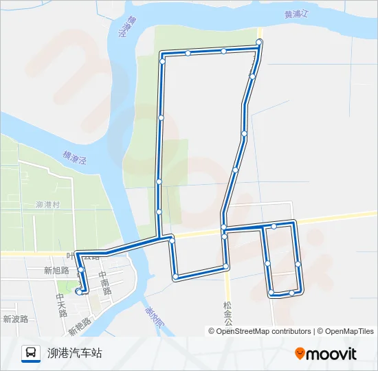 公交松江72路的线路图