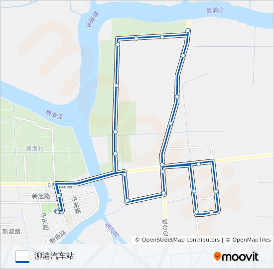 公交松江72路的线路图