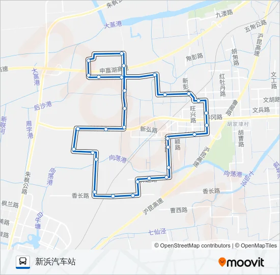 公交松江75路的线路图