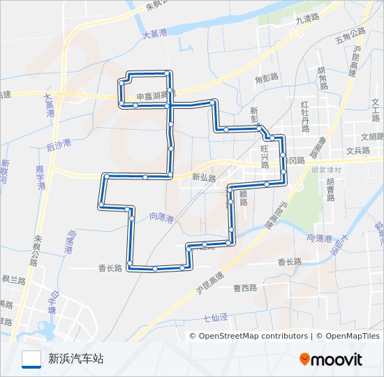 公交松江75路的线路图