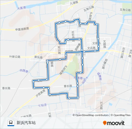 公交松江76路的线路图