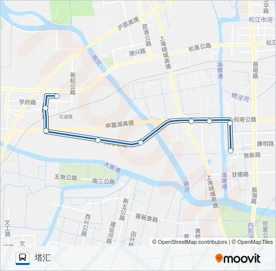 公交松江80路的线路图