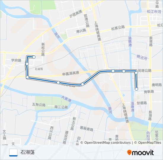 公交松江80路的线路图
