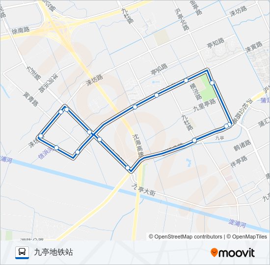 公交松江84路的线路图