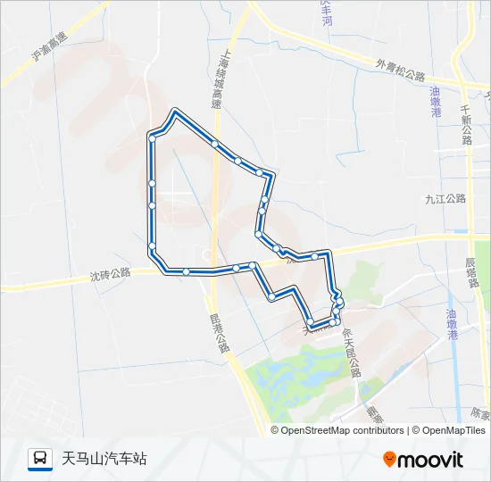 公交松江90路的线路图