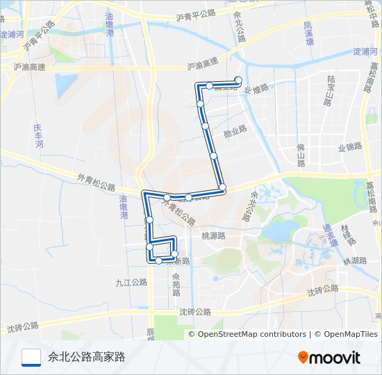 公交松江91路的线路图