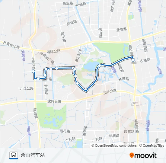 松江92路 Bus Line Map