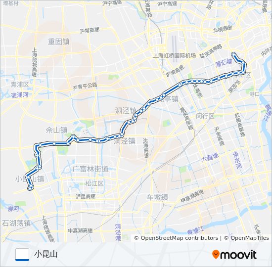 沪佘昆专线 bus Line Map