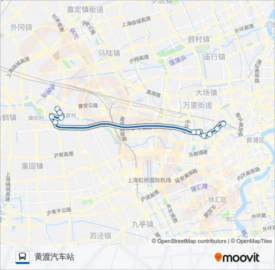 陆安专线高速B线 Bus Line Map