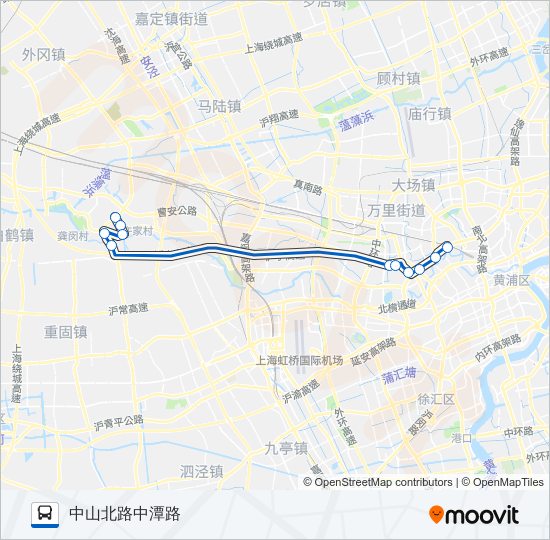 公交陆安专高速B线路的线路图