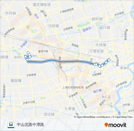 陆安专线高速B线 Bus Line Map