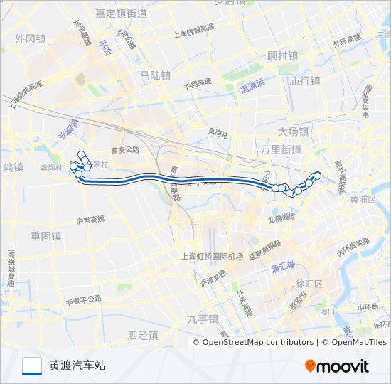 陆安专线高速B线 bus Line Map
