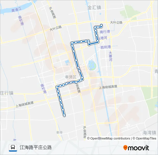 奉贤6路（南桥6路） Bus Line Map