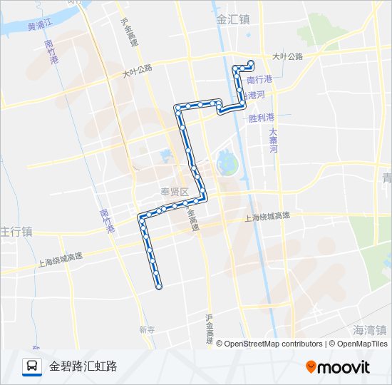 奉贤6路（南桥6路） Bus Line Map