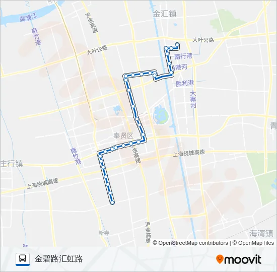 公交奉贤6（南桥6路）路的线路图