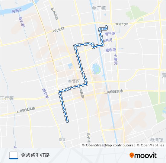 奉贤6路（南桥6路） bus Line Map