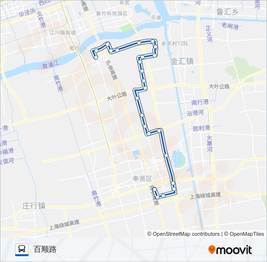 公交奉贤11（原南桥11路）路的线路图