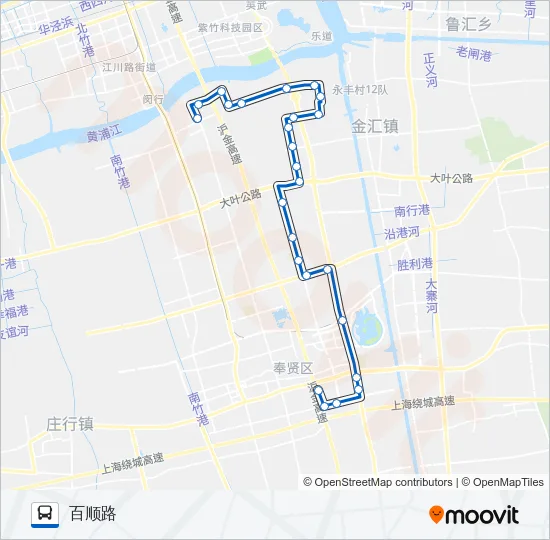 奉贤11路（原南桥11路） Bus Line Map