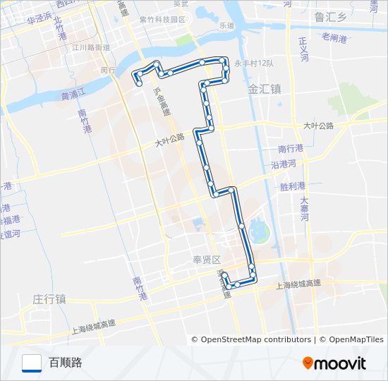 奉贤11路（原南桥11路） bus Line Map