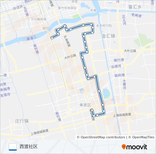 公交奉贤11（原南桥11路）路的线路图