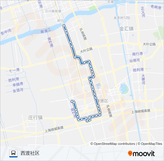 公交奉贤7路的线路图