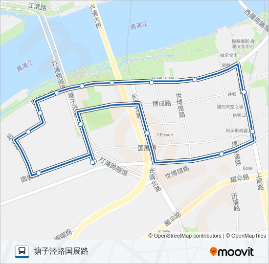 公交1098路的线路图