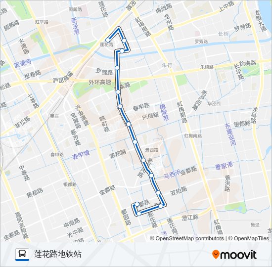 公交闵行13路的线路图