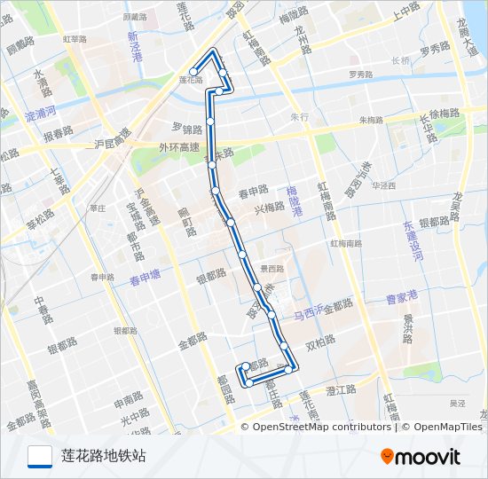 公交闵行13路的线路图