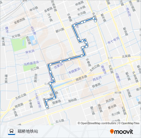 闵行17路 Bus Line Map