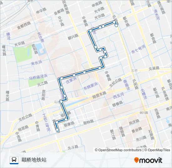 公交闵行17路的线路图